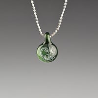 Image 1 of Mini Silver Dichro: Green Leprechaun