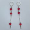the "heart triplet" earrings in red