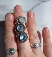 Image 5 of 'Billie' Moonstone Raindrop Ring Sterling Silver - Size V (US 10.5)