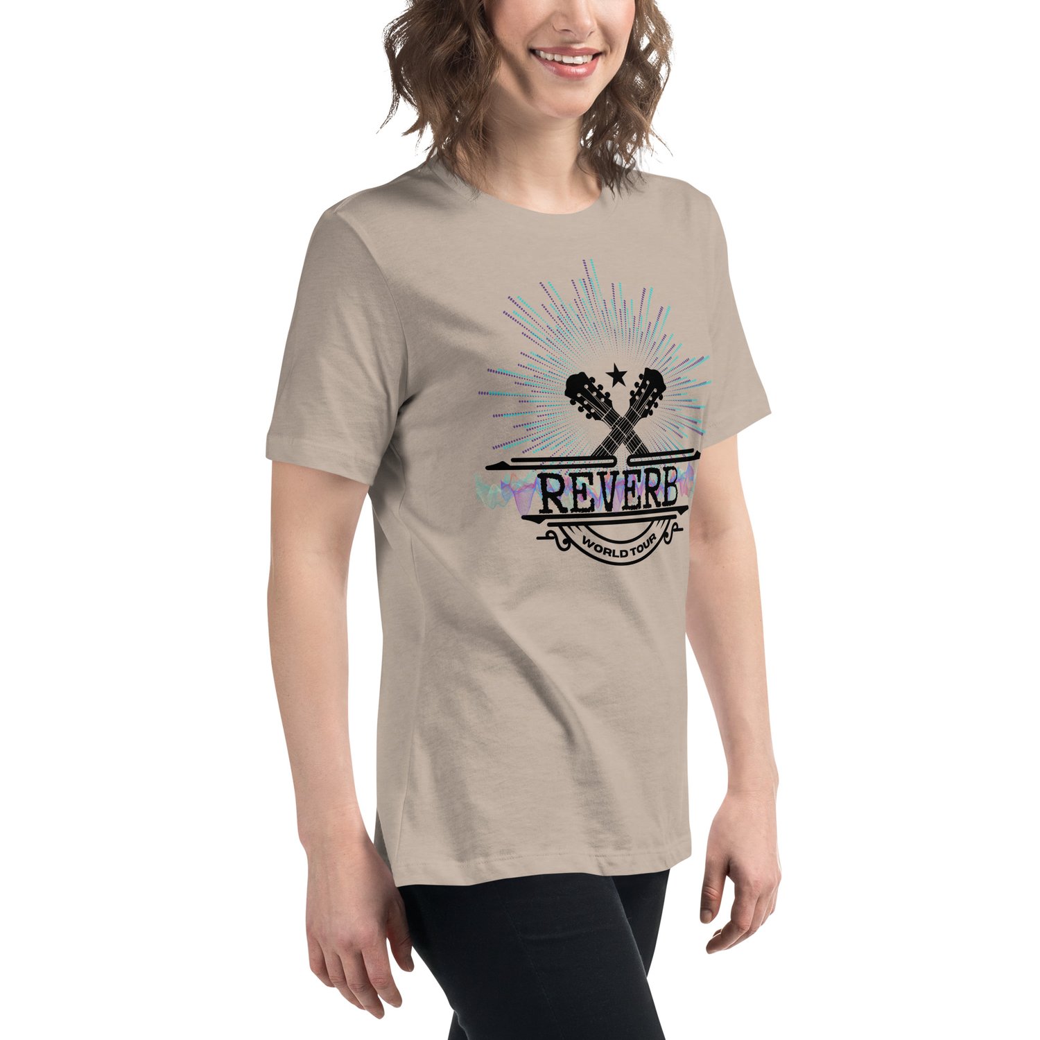 Image of Women's Relaxed T-Shirt Reverb tour tshirt 