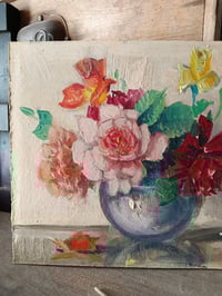Image 3 of Peinture à l'huile, bouquet de fleurs 