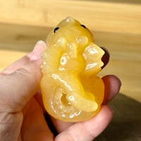 Image 5 of Orange Calcite Laying Dragon ($20)