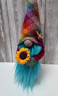 Image 1 of Harris Tweed Wee rainbow bee Gnome