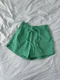 Image 1 of Green denim shorts // S