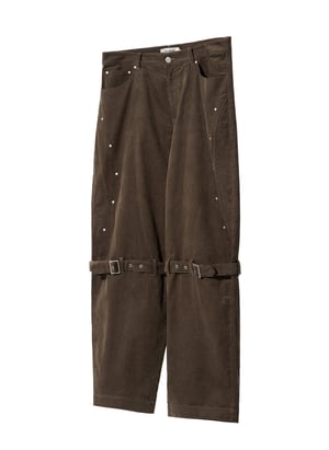 Image of EQUALNEAR - Rover Cord Pants (Olive Green)