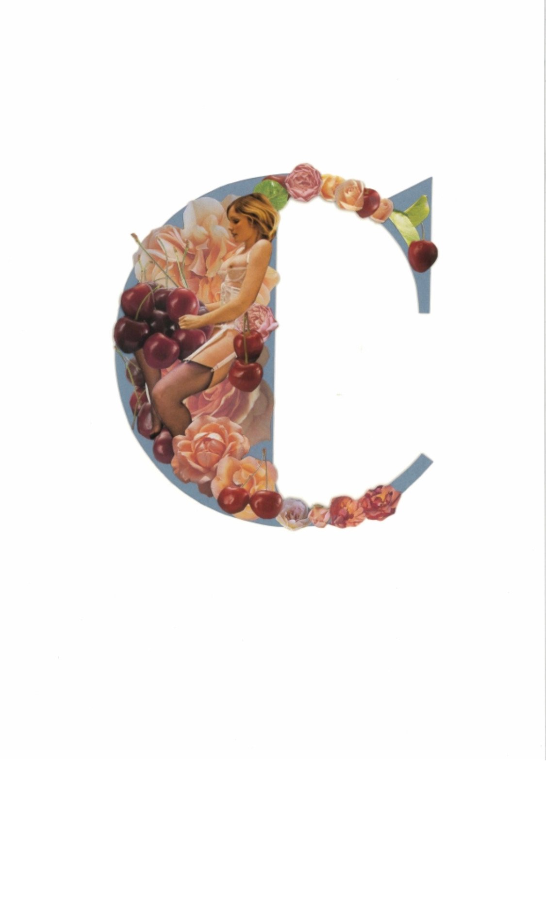 C is for Cherry letter print