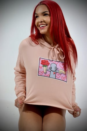 Image of Bleeding hearts. Crop Hoodie