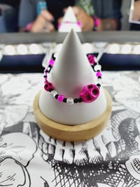 Image 1 of Hot Pink Skulls and Opal Moonstone