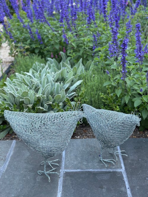 Image of Wire Chicken Sculpture