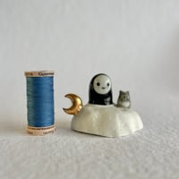 Image 4 of kaonashi with hamster Boh on cloud
