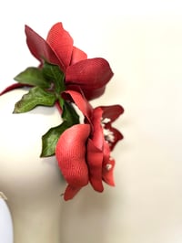 Image 4 of Red straw roses. SOLD