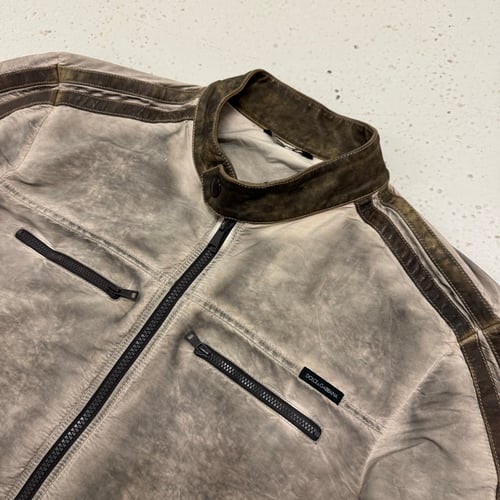 Image of 2000s Docle & Gabbana Nylon Biker Jacket, Size Medium