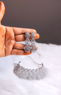 Image 4 of Ishani_AD Choker Set - Party Choker Set with Earrings Copy