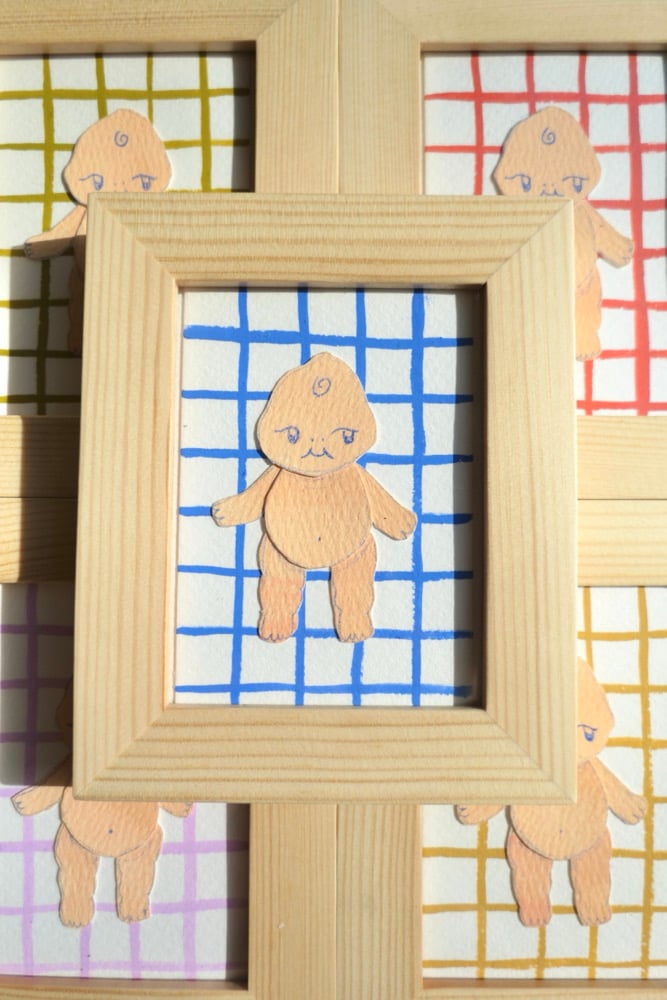 Image of Handmade Kewpie Collage - Framed Pieces