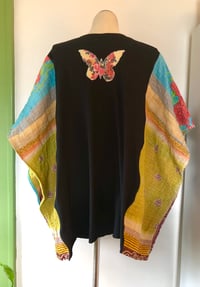 Image 4 of Upcycled “Dolly” vintage quilted poncho