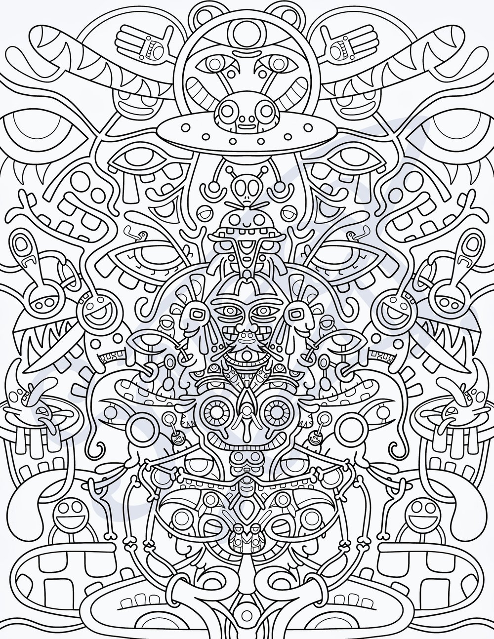 Image of Entities coloring book by Squeepz
