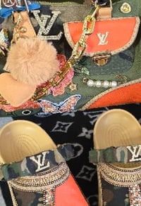 5 Stack Orange Camo Bracelets 