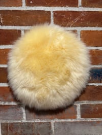 Image 1 of Sheepskin CREAM Wool Leather Shearling Pieces in Roundish Natural Shapes