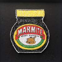 Image 1 of Marmite sewn artwork