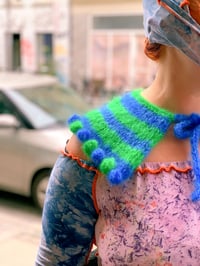 Image 2 of Striped Mohair Bubble Collar no. 1