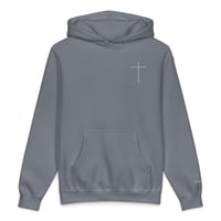Image 1 of  "Cross Over Heart" 10oz Hooded Sweatshirt  