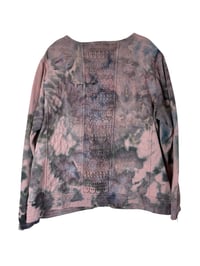 Image 7 of ♻️ UPCYCLED XL Orvis 100% Cotton Knit Jacket in Muted Overdyed Ice Dye