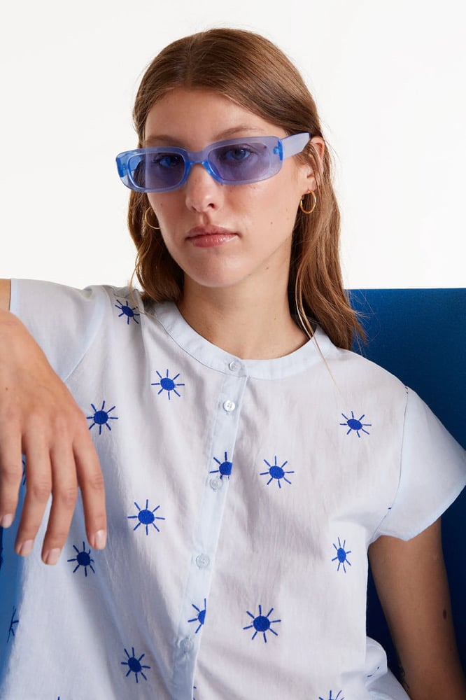 Image of CAMISA CUELLO MAO SOLES AZULES