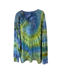 Image 2 of XXL Unisex Adult Soft Long Sleeve Tee in Sublime Spiral Ice Dye