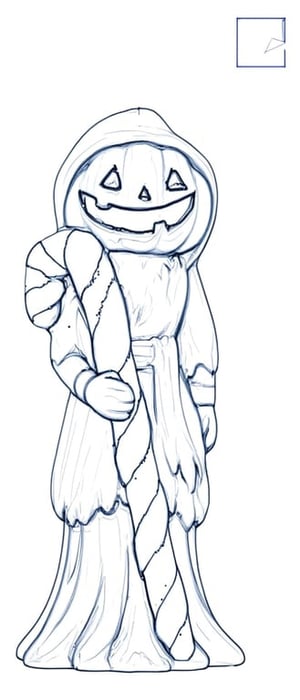 Image of Lewis holding a candy cane art prints 5 x 7