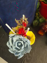 Image 3 of Blue Rose and Yellow Poppy