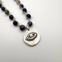 Image 2 of Sodalite Evil Eye Car Charm