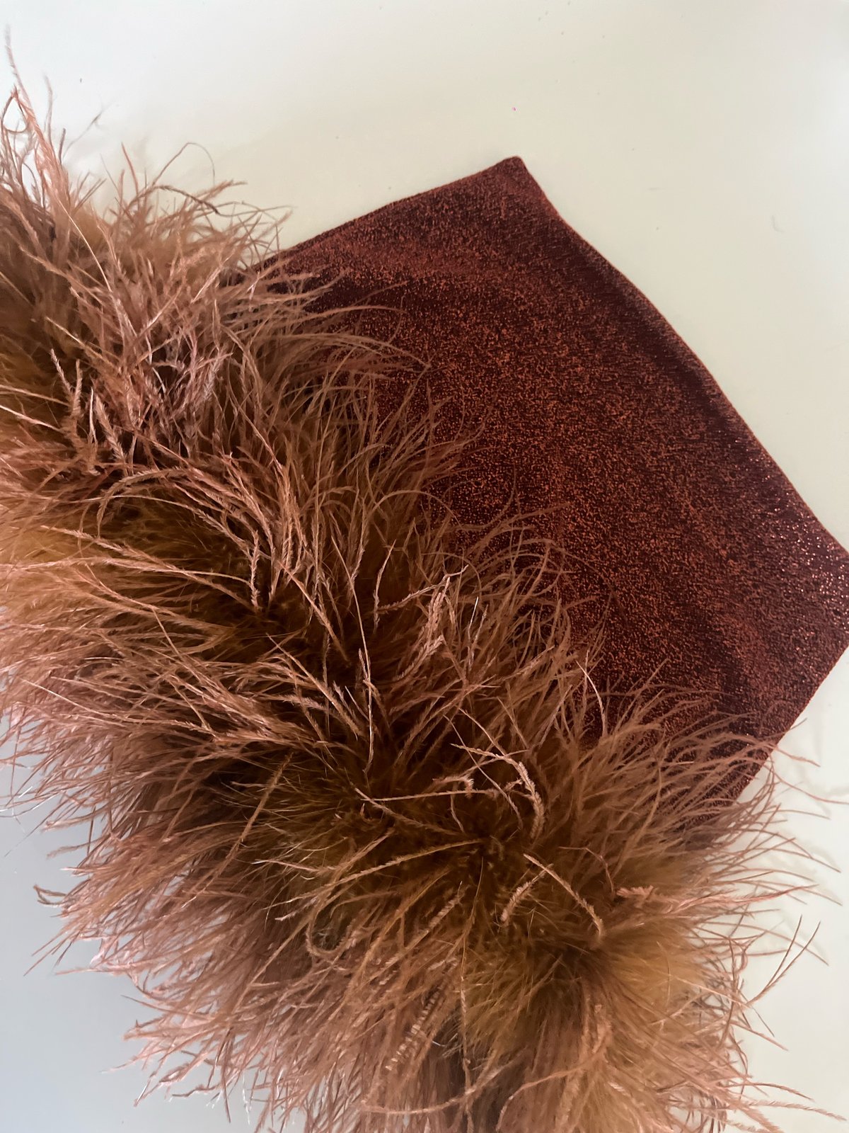 Image of Ostrich feather skirt and bikini top