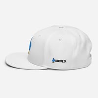 Image 3 of Birdflip® white snapback hat