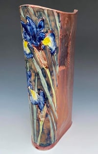 Image 4 of “Iris” Flambé lustre vase