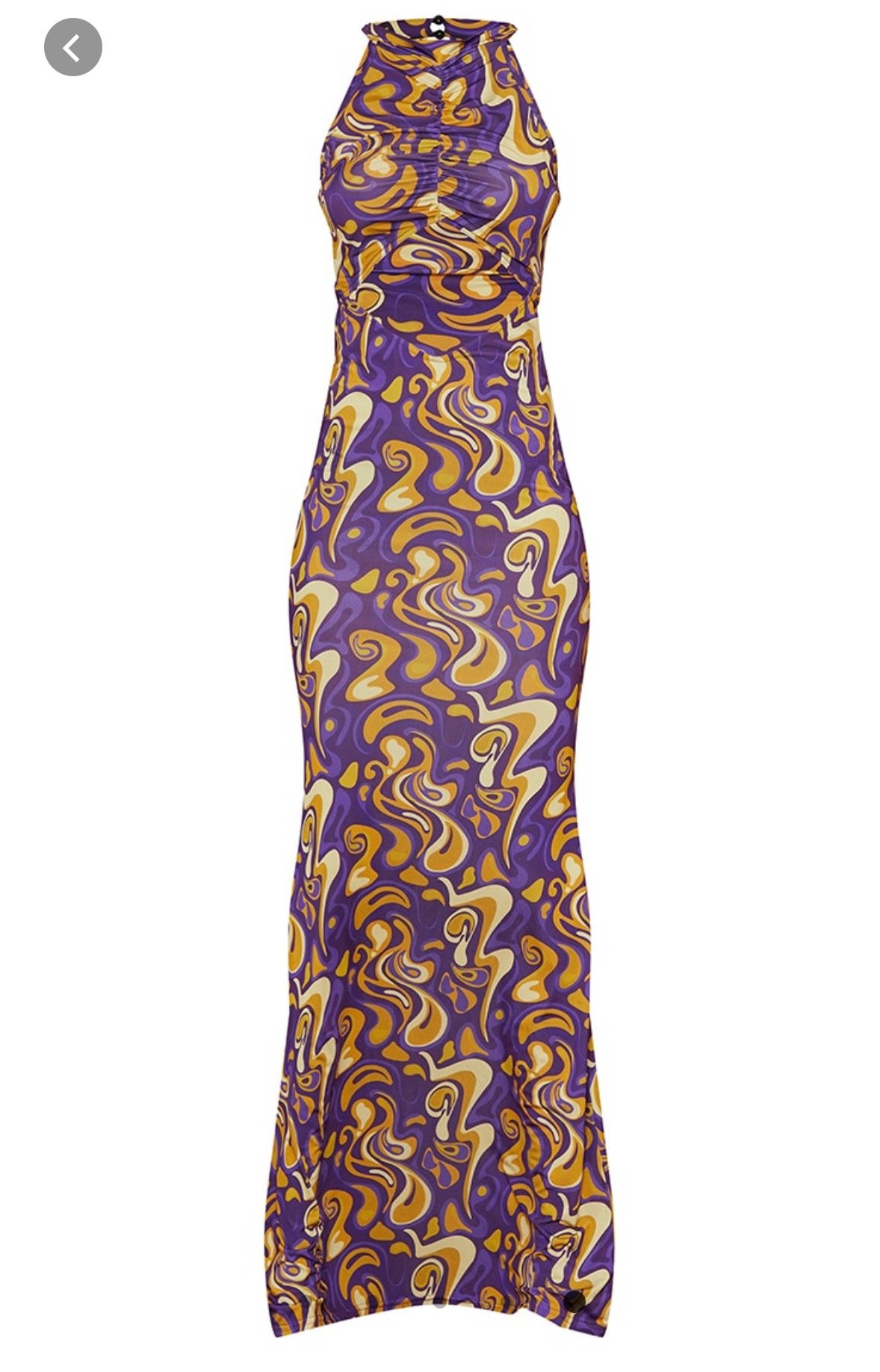 Image of ABSTRACT SLINKY CUT OUT MAXI DRESS (SIZE 6) 