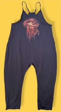 Image 2 of “TIGRESS” BLEACH PAINTED BAGGY ROMPER MUDIUM