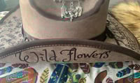 Image 3 of "Wild Flowers, Wild Horses" Hand-Burned Cattlemen Cowboy Hat