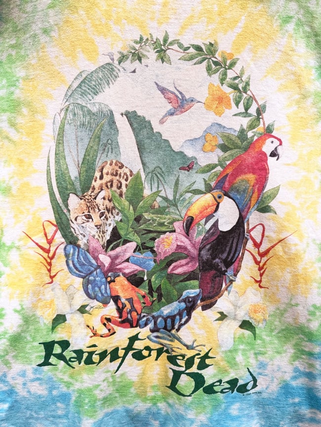 Rare Grateful Dead 1993 Rainforest Dead T-Shirt - Size XL
