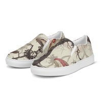 Image 4 of The Shire Inspired Illustrated Tree Trunk/Mushroom Men’s Slip-On Canvas Shoes