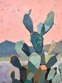 Image 4 of Cactus 4 - 8x10" Acrylic On Wood Panel