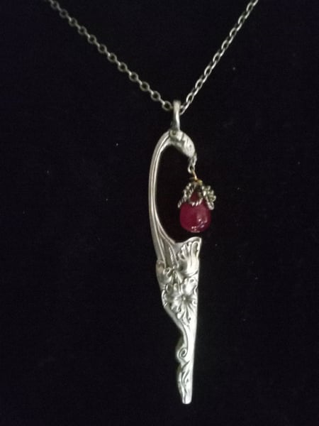 Image of Sterling Silver and Ruby Pendant  Copy