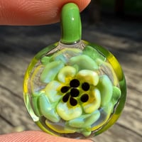 Green & Yellow Flower Pendant