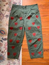 Image 1 of "Summer of Love" - Hunter Green Printed Pants