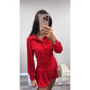 Red Towelling Skirt Co Ord 