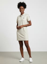 Image 3 of YB Woman’s Basic Beige Cotton Mesh Polo D