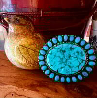 Image 1 of Mary Morgan Amazing vintage oval cluster pin 