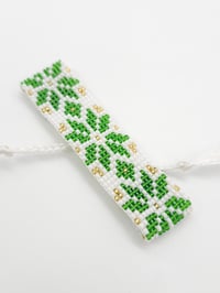Image 2 of Green & white Tatreeze Handmade Bracelet 