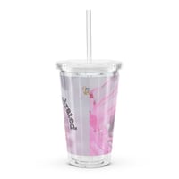 Image 2 of Clear plastic tumbler_Stay hydrated_16 oz
