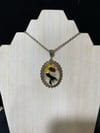 Honeybee and Black Wasp Cameo Pendant 