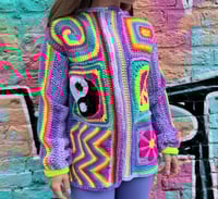 Image 2 of Patchwork crochet cardigan